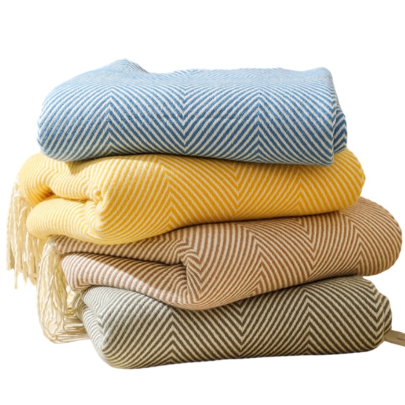 Nordic Stripes Throw Blanket S - Wool Blanket Herringbone ulasan dan harga