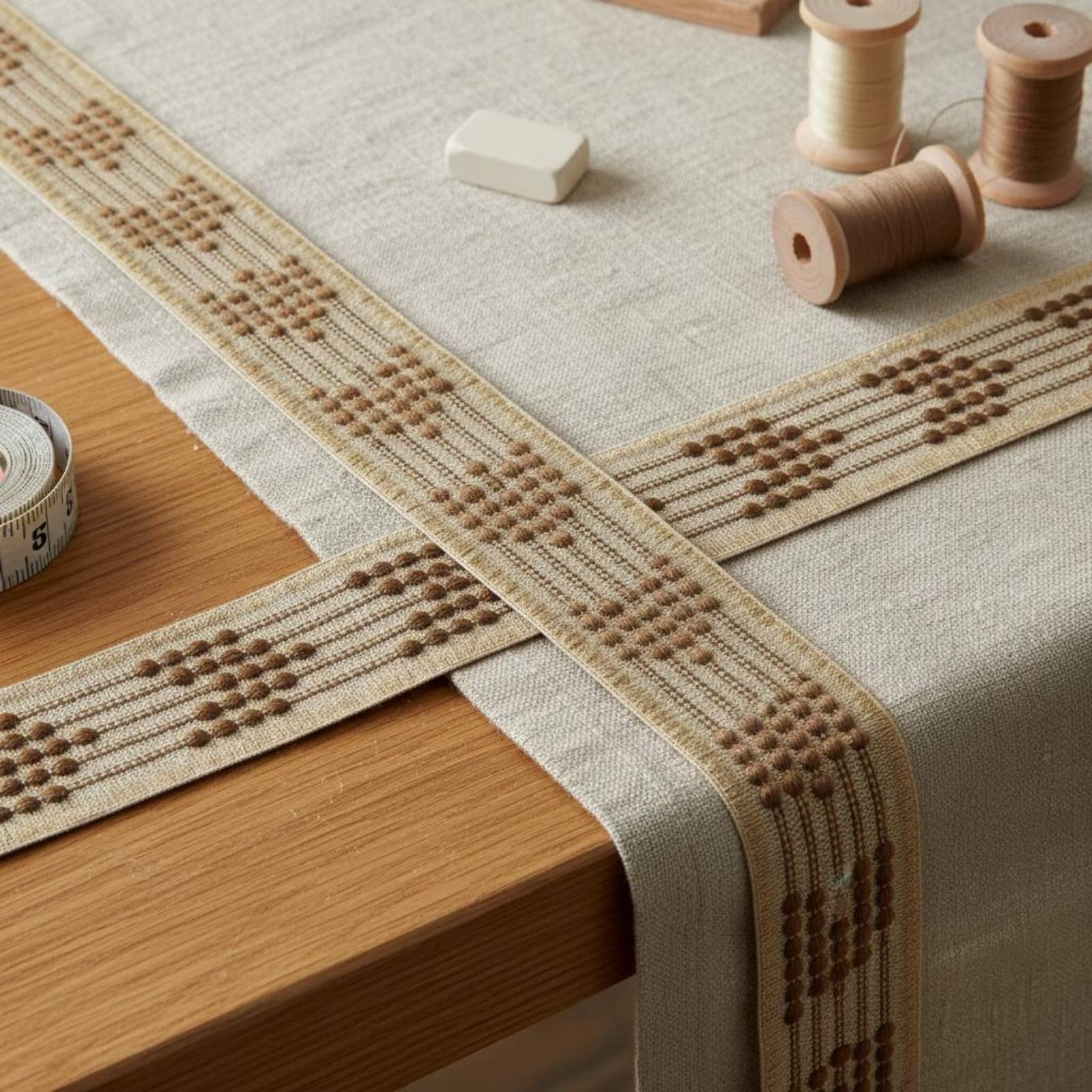 Fringed Woven Curtain Trim Tap - Home Textiles Luxury Curtains ulasan dan harga