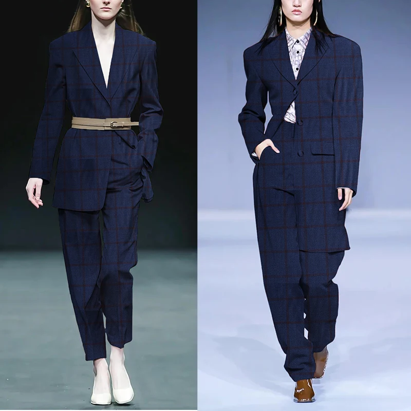 Redraspberry Blue Plaid Worste - Wool Blanket Herringbone ulasan dan harga