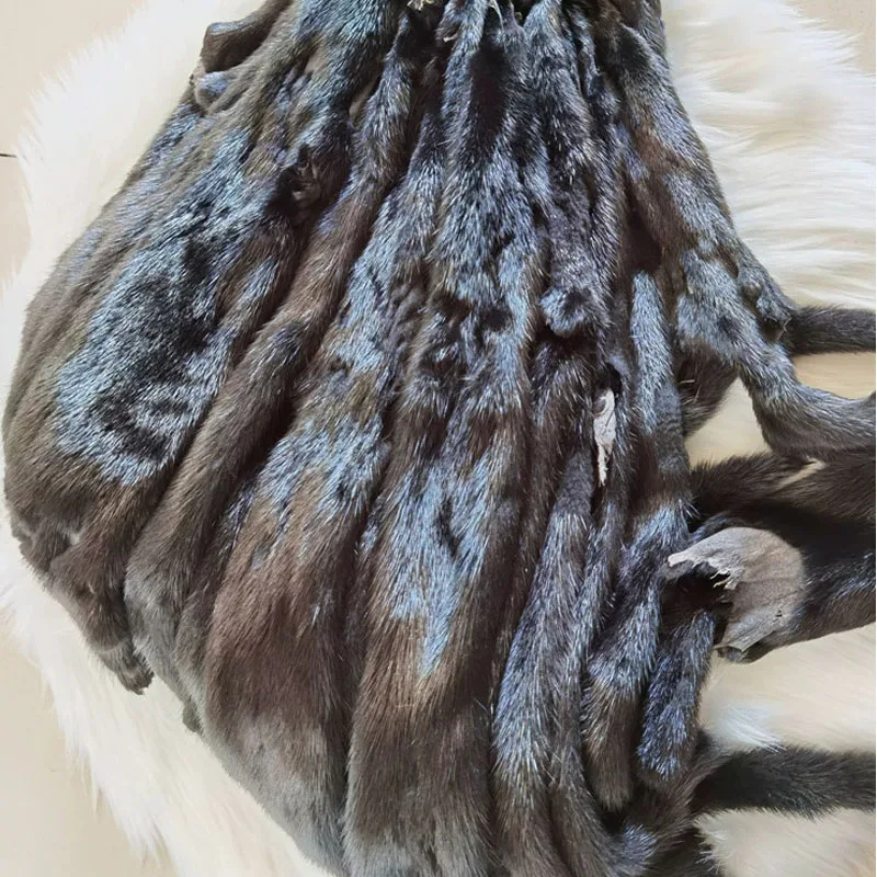Real Mink Fur Skin Leather Hid - Home Textiles Factory ulasan dan harga