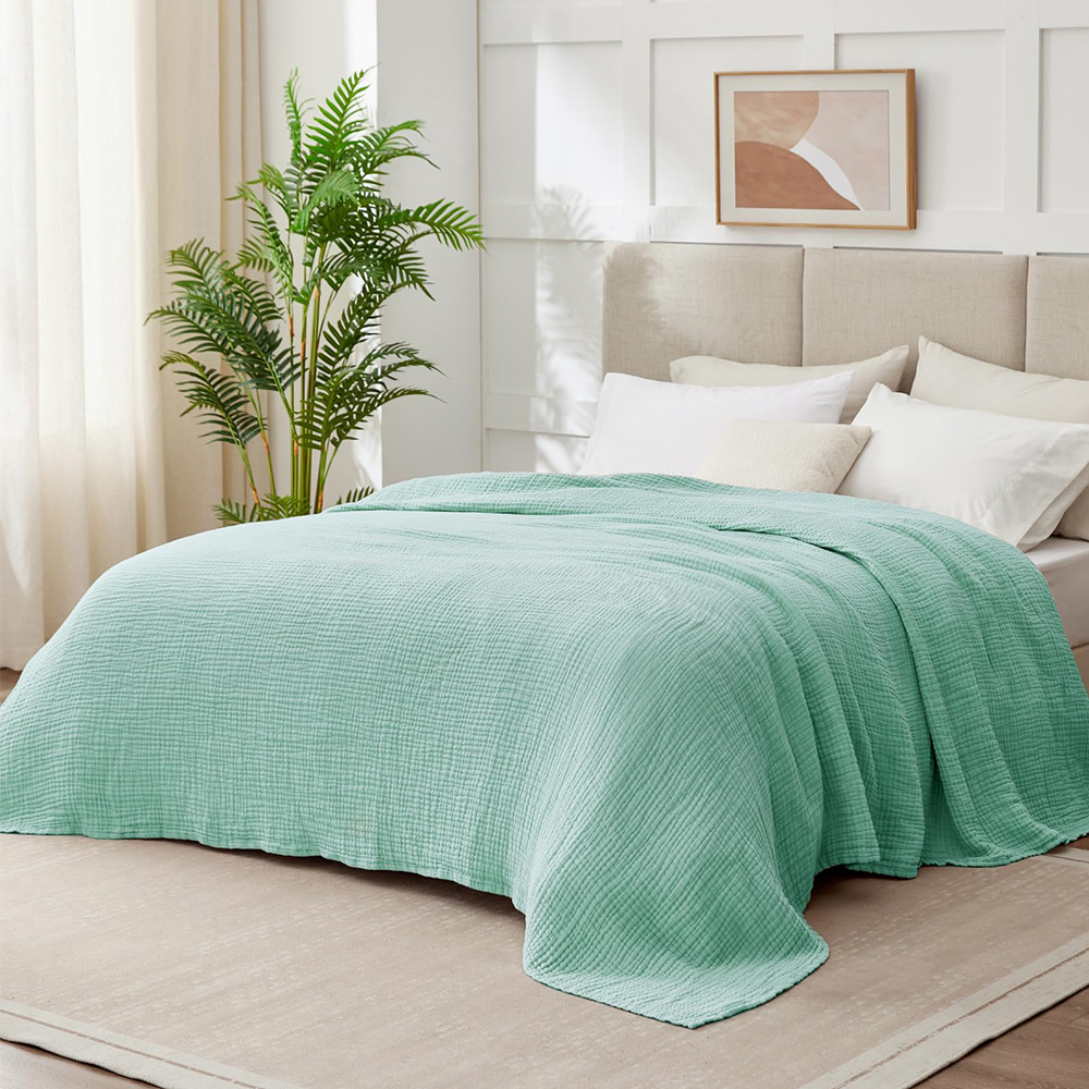 6 Layers Cotton Muslin Blanket - Wool Blanket Herringbone ulasan dan harga