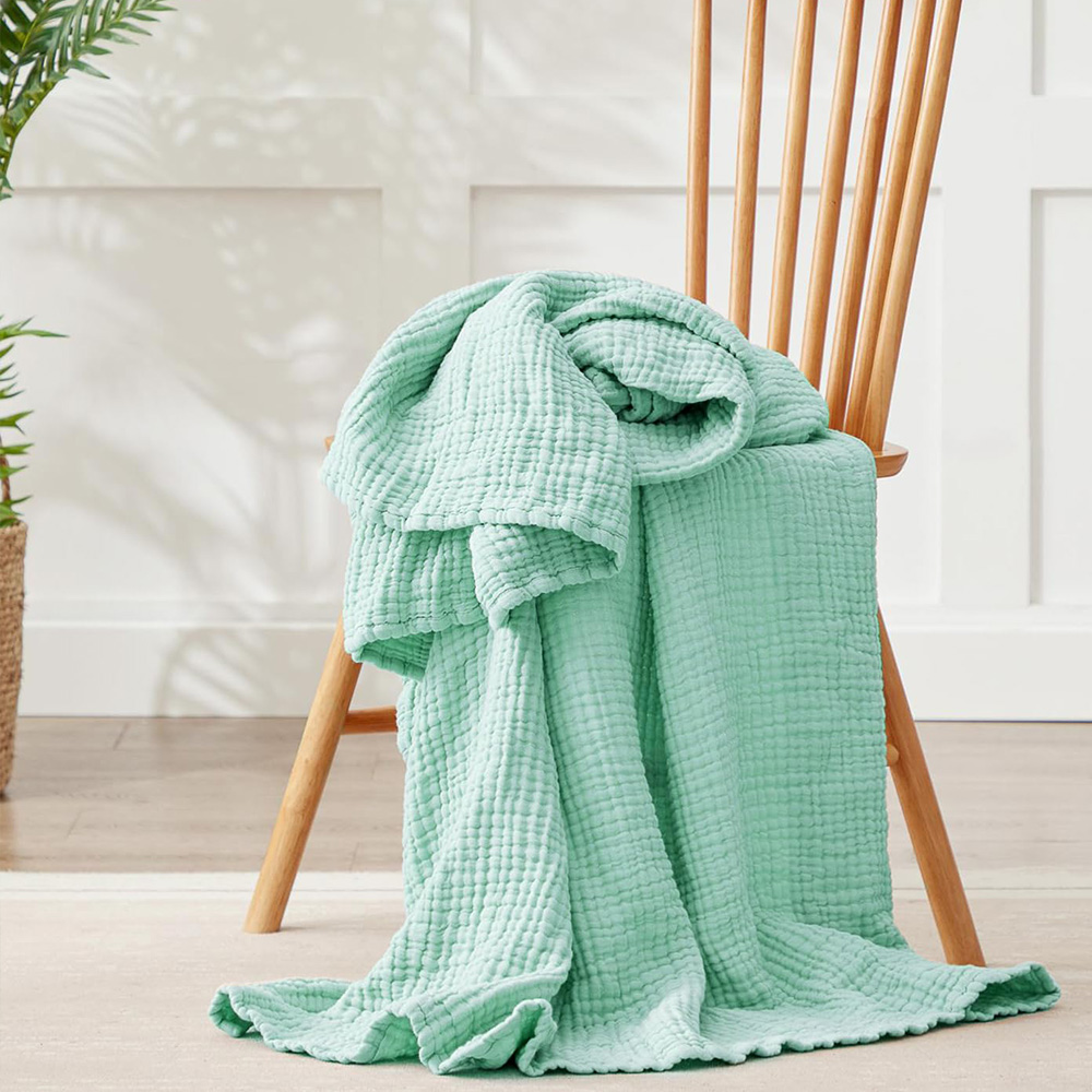 6 Layers Cotton Muslin Blanket - Wool Blanket Herringbone ulasan dan harga