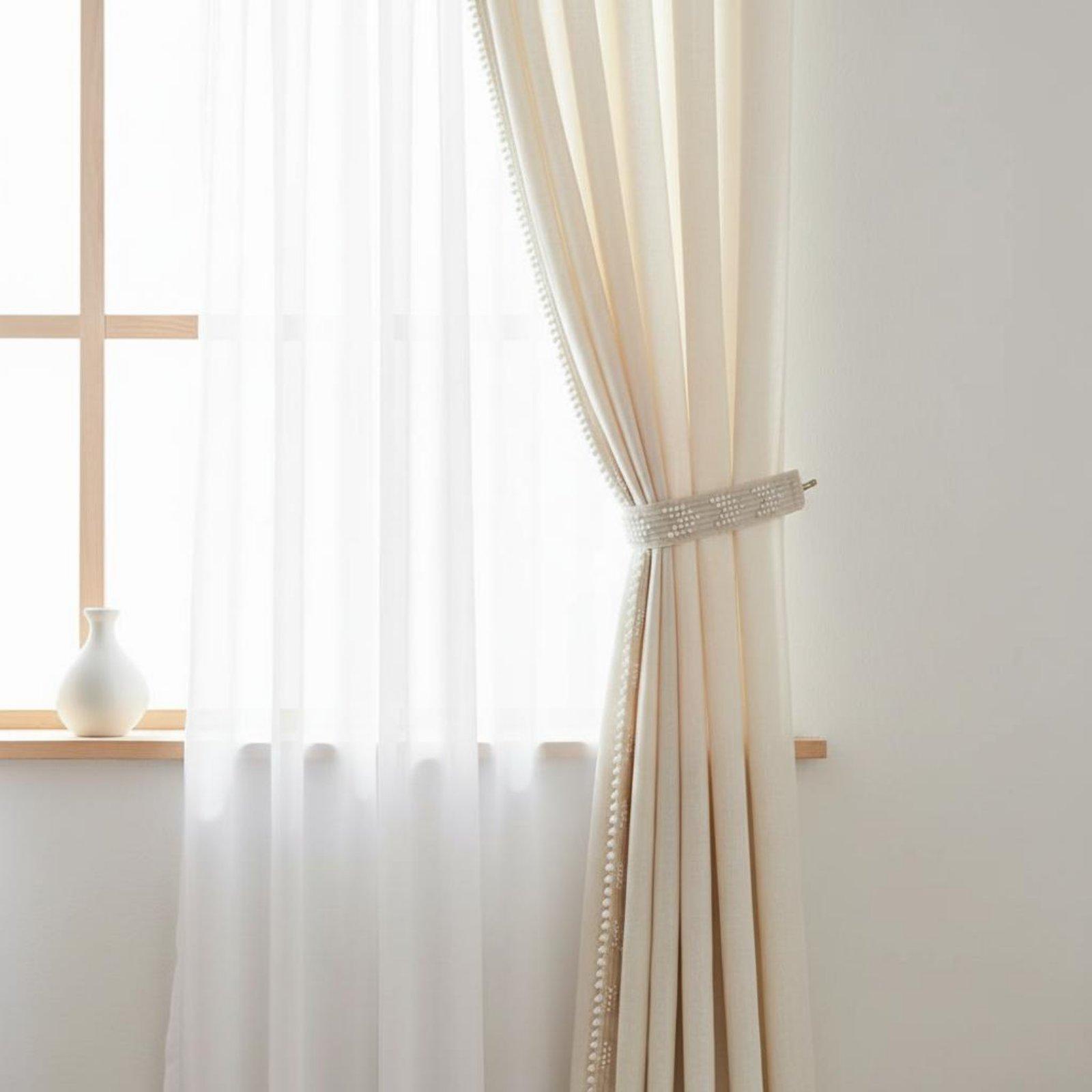 Fringed Woven Curtain Trim Tap - Home Textiles Luxury Curtains ulasan dan harga