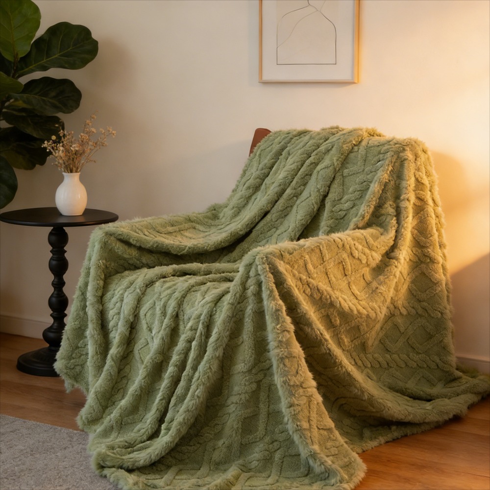 New Jacquard Rhombus Blanket S - Wool Blanket Herringbone ulasan dan harga