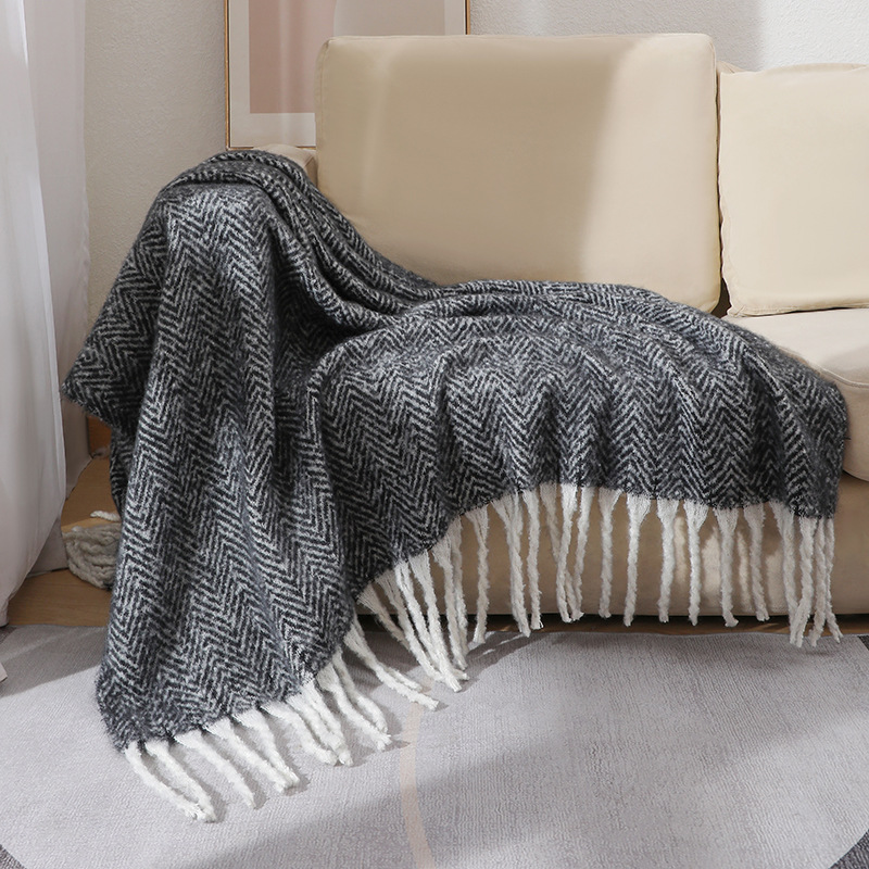 European and American Style So - Wool Blanket Herringbone ulasan dan harga