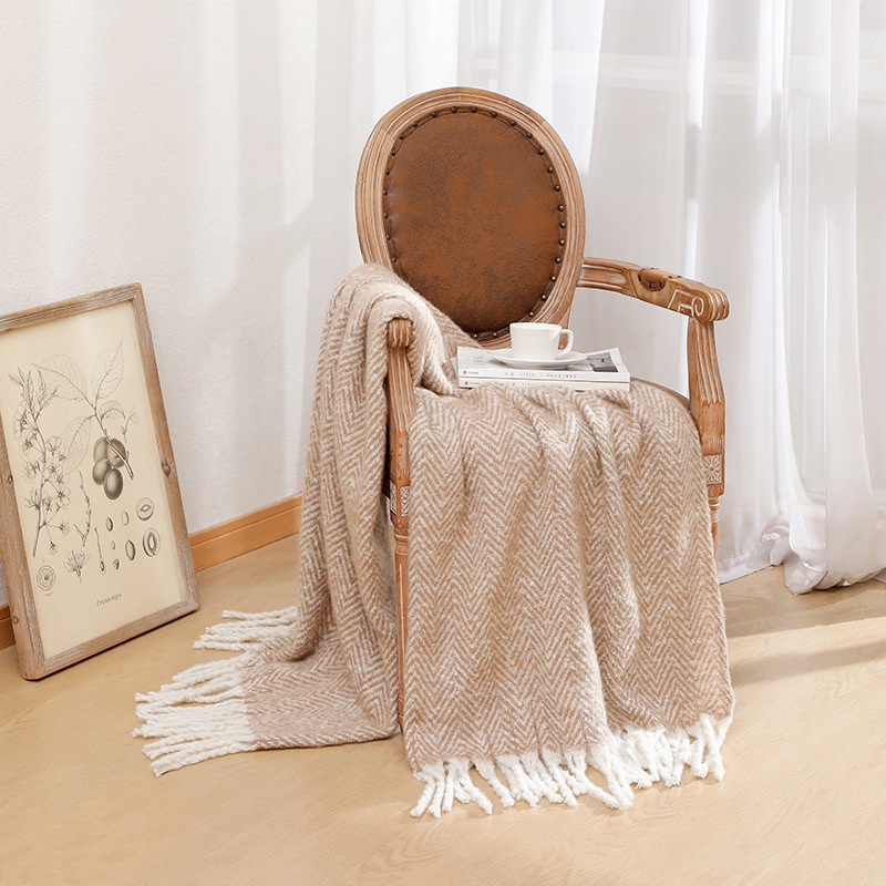 European and American Style So - Wool Blanket Herringbone ulasan dan harga