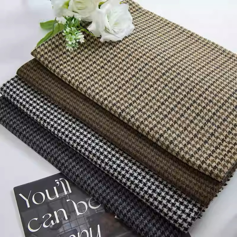 Light Coffee Small Houndstooth - Wool Blanket Herringbone ulasan dan harga