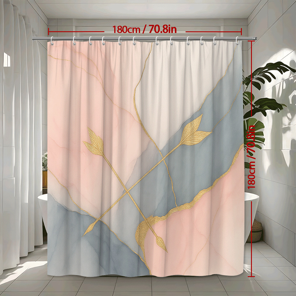 Modern Gold Abstract Leaf Prin - Home Textiles Luxury Curtains ulasan dan harga