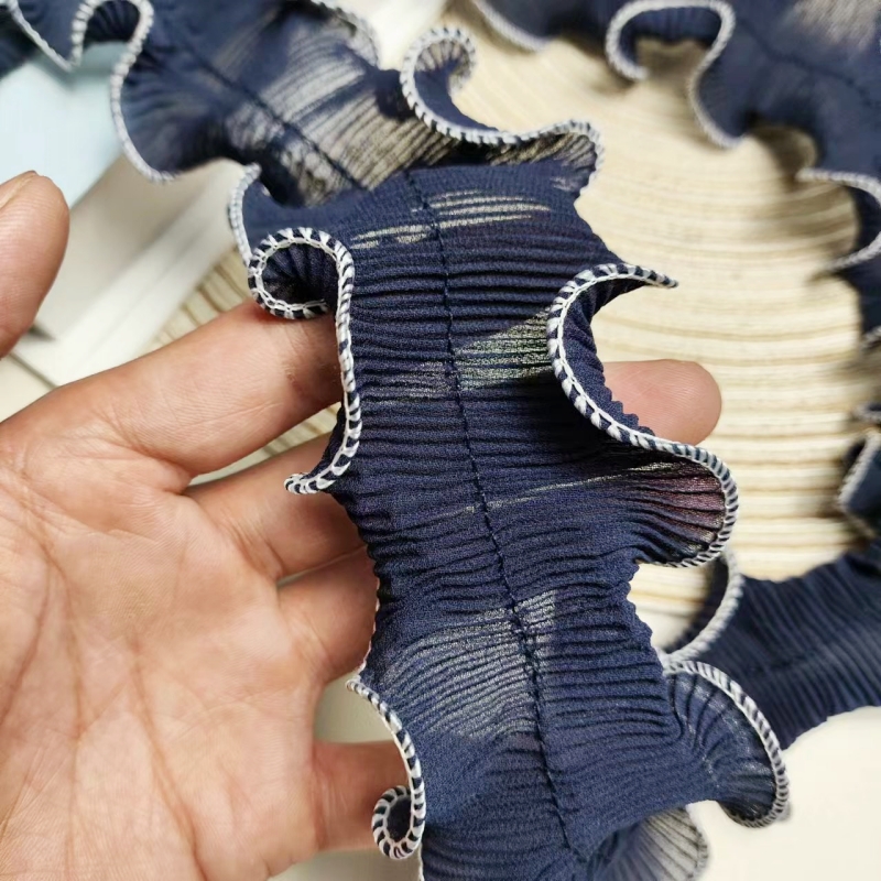 Dark blue Chiffon center Pleat - Home Textiles Factory ulasan dan harga